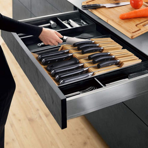 NIUXX detachable knife slots allow easy cleaning and versatile kitchen configurations
