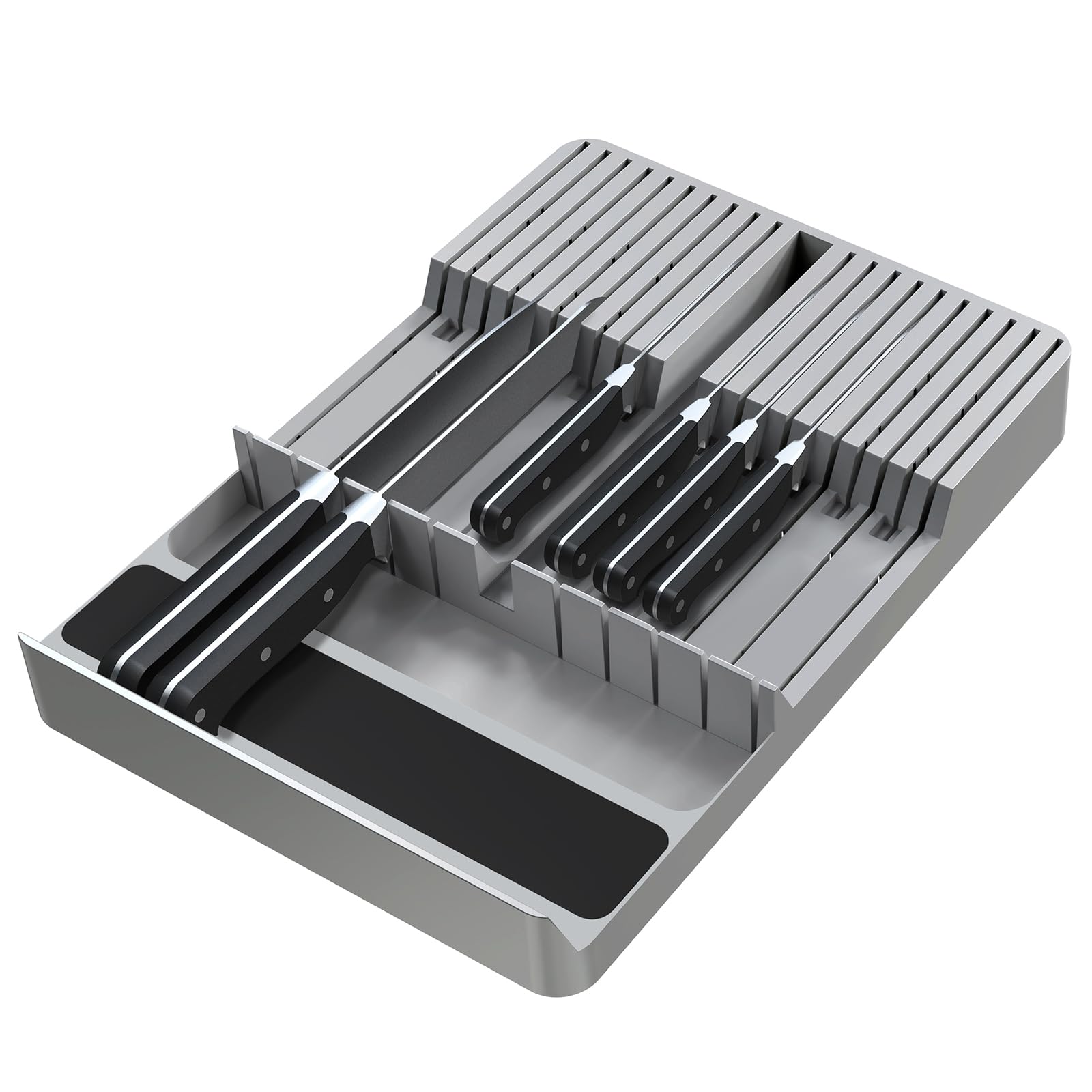 NIUXX knife drawer organizer with large capacity for twenty knives in a drawer