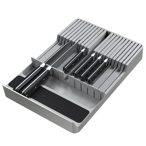 NIUXX knife drawer organizer with large capacity for twenty knives in a drawer