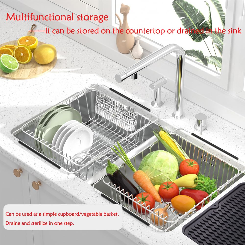 NiuYichee anti-slip arm and rubber feet protect counters while stabilizing the rack