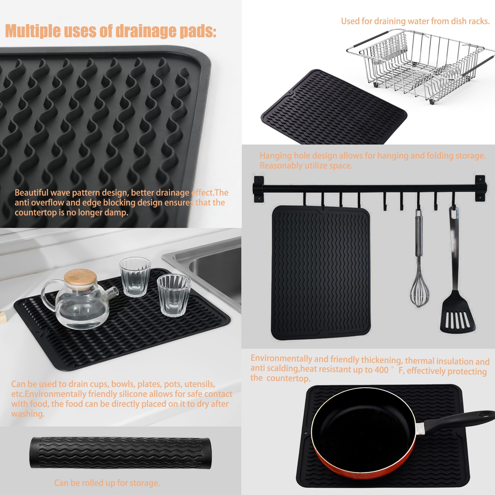 NiuYichee silicone drying mat provides gentle, absorbent surface for delicate items