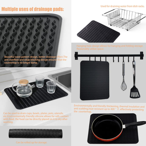 NiuYichee silicone drying mat provides gentle, absorbent surface for delicate items