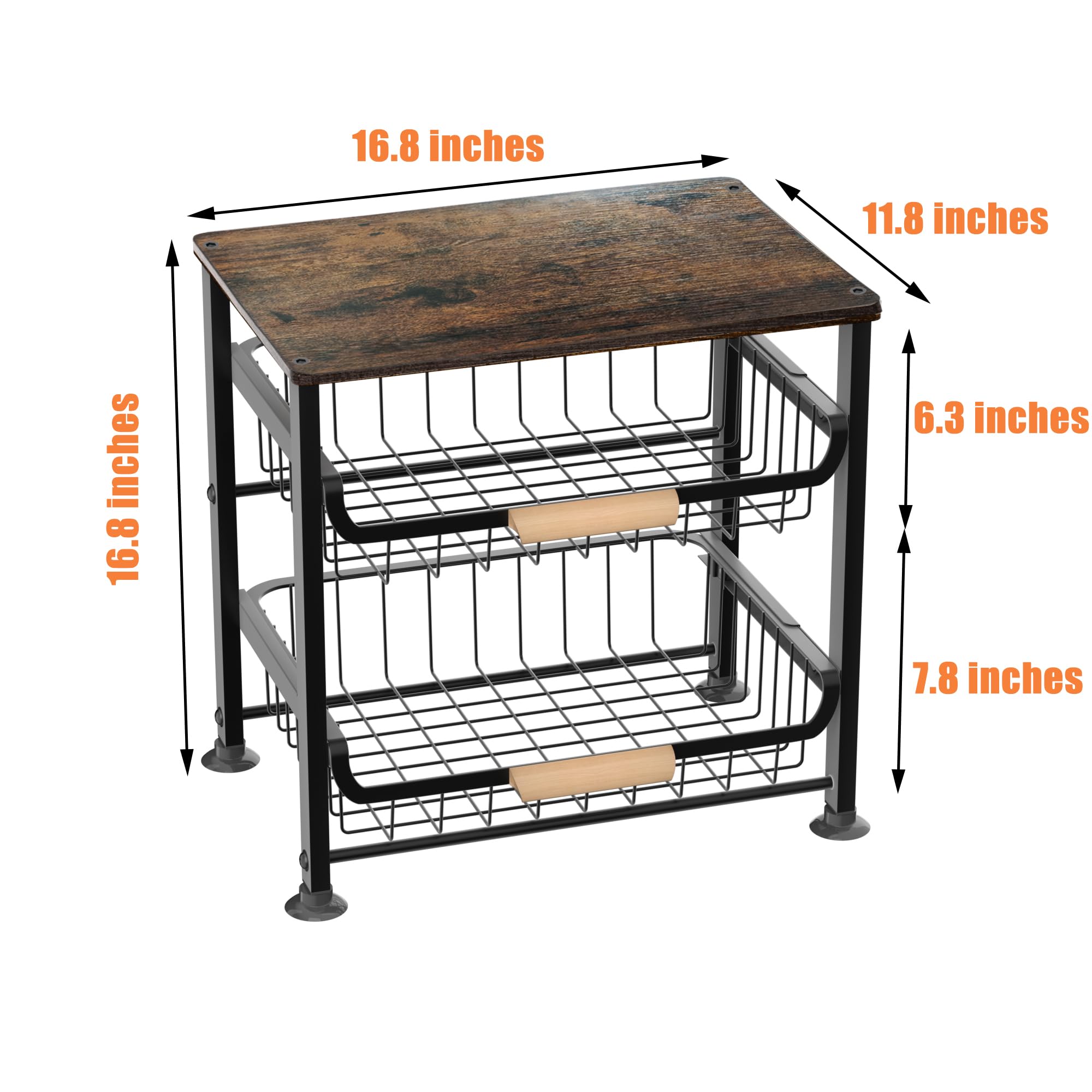 NiuYichee stackable ventilated baskets for organized storage