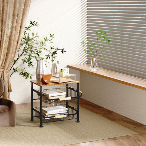 NiuYichee wooden tabletop with suction cup feet stabilizes the rack on the counter