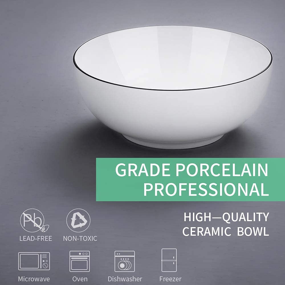 Delicate glaze finish of NJCHARMS bowls complements any tableware.