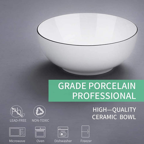 Delicate glaze finish of NJCHARMS bowls complements any tableware.