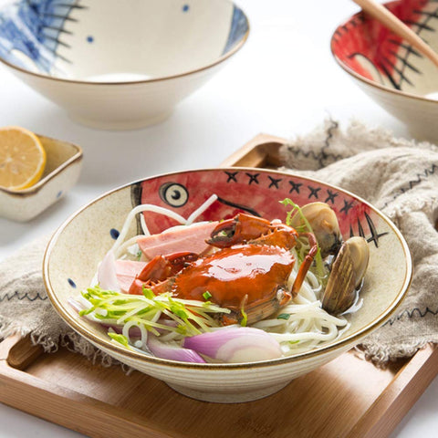 NJCHARMS spoon and chopsticks included with the ramen bowl set