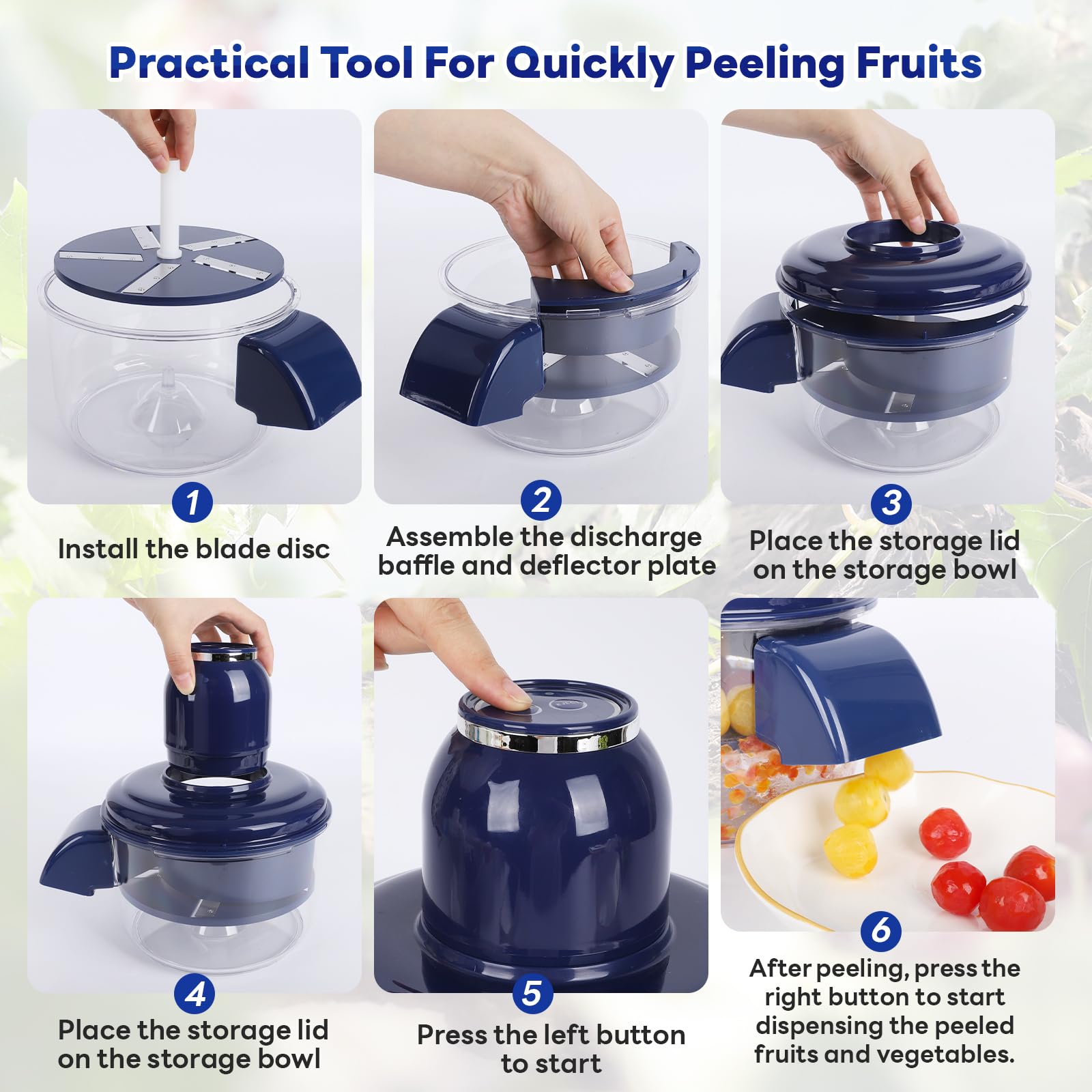 NKDFRI Automatic Peeler delivers compact, portable kitchen assistance.