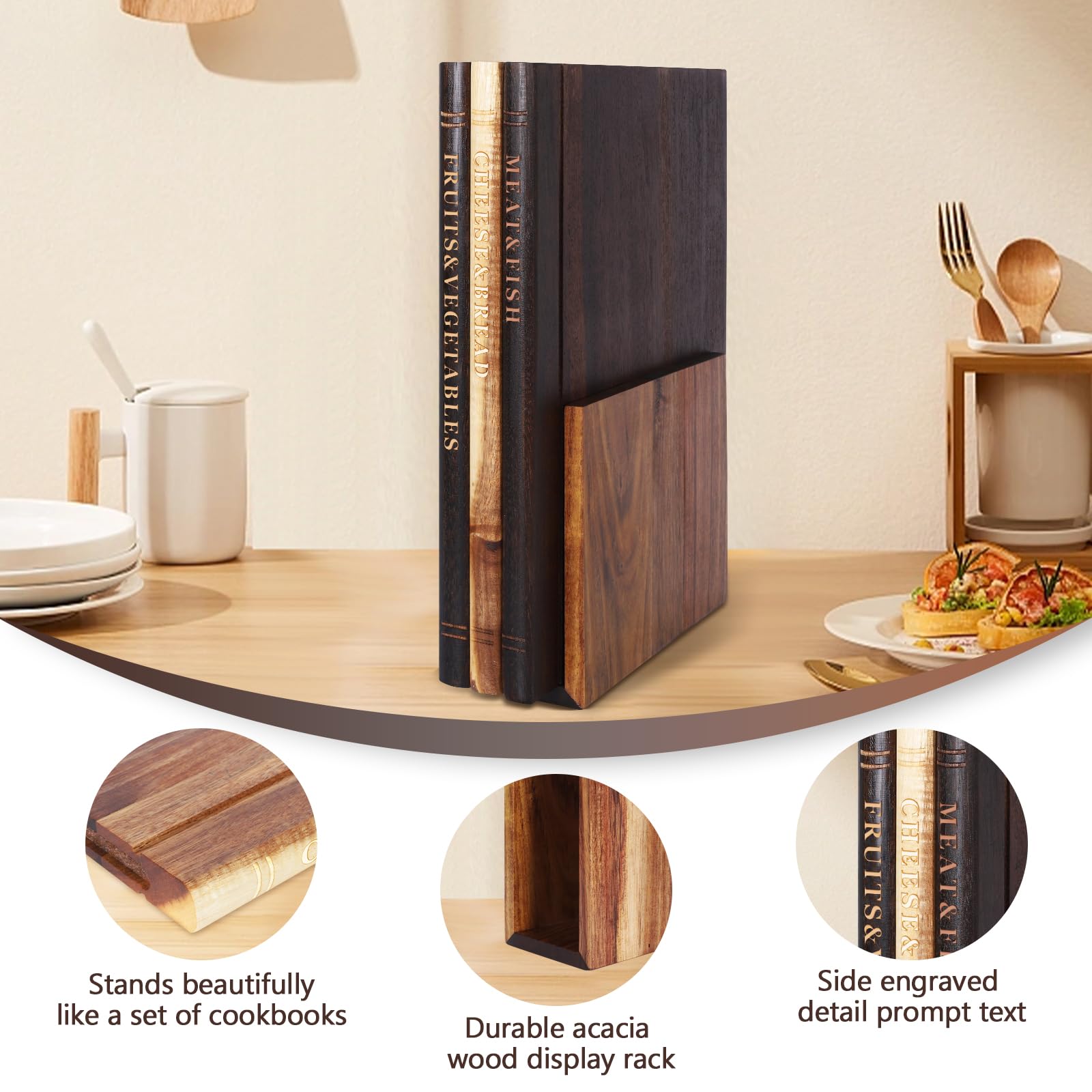 NKDFRI gift-ready book cutting board set for home cooks.