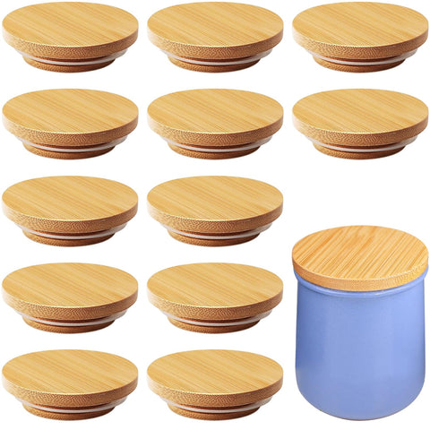 NLKACSY bamboo lid for La Fermiere 4.9 oz jars seals tightly and protects contents.