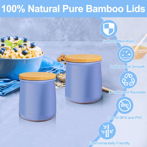 NLKACSY wooden lid is made from untreated bamboo, a natural alternative.