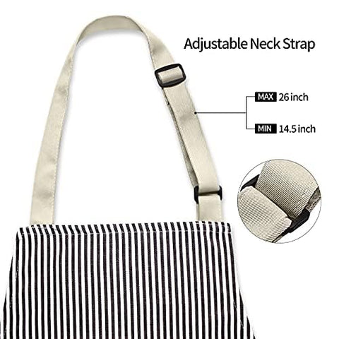 NLUS 2-Pack Kitchen Apron with two pockets keeps essential tools within reach