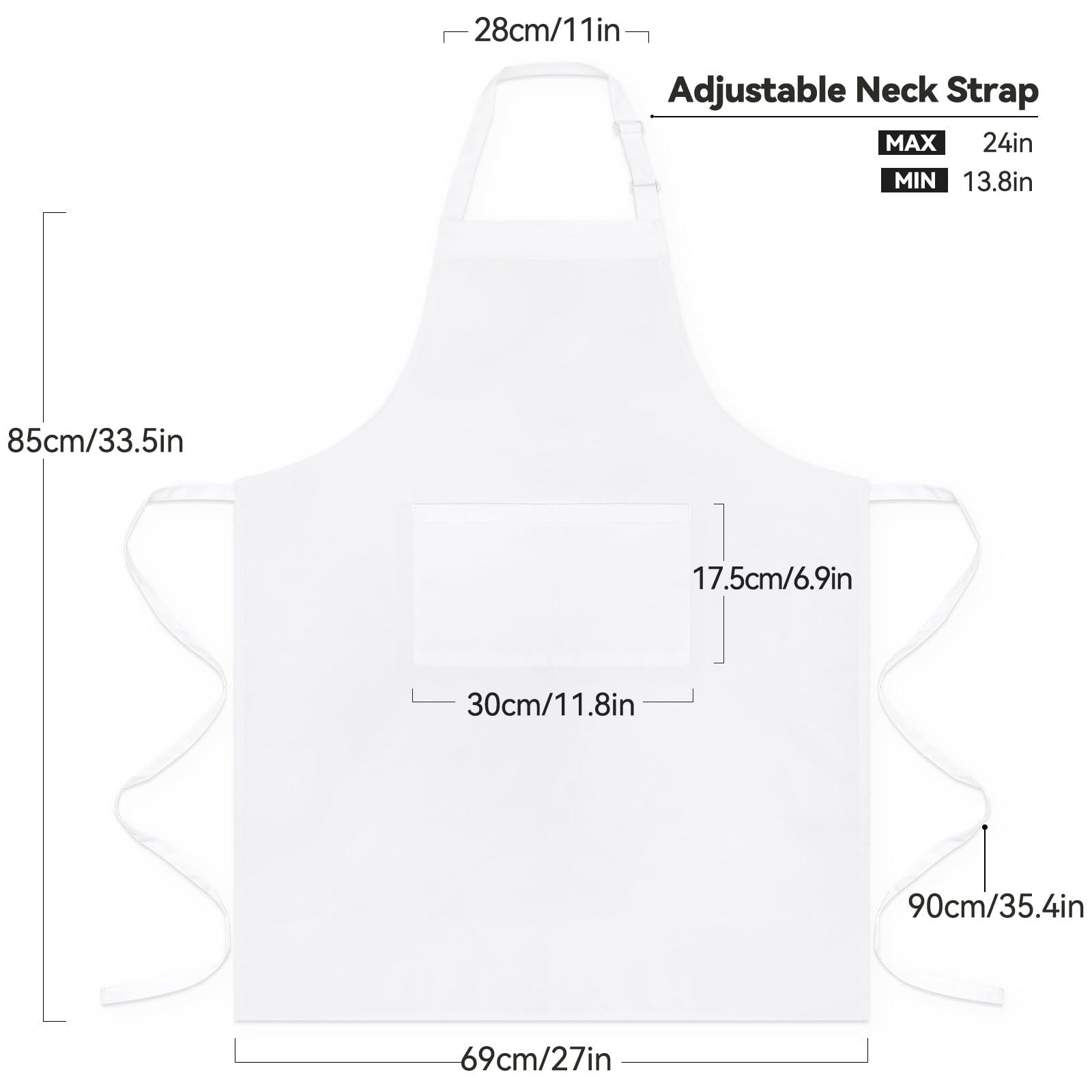 NLUS adjustable neck strap apron for comfortable, customizable fit.