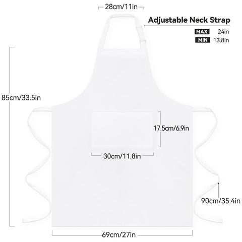 NLUS adjustable neck strap apron for comfortable, customizable fit.