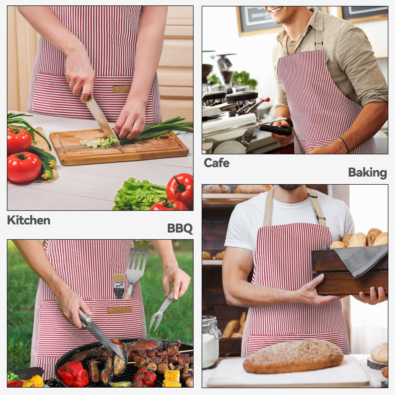 NLUS machine-washable apron, fade-proof and easy to care for