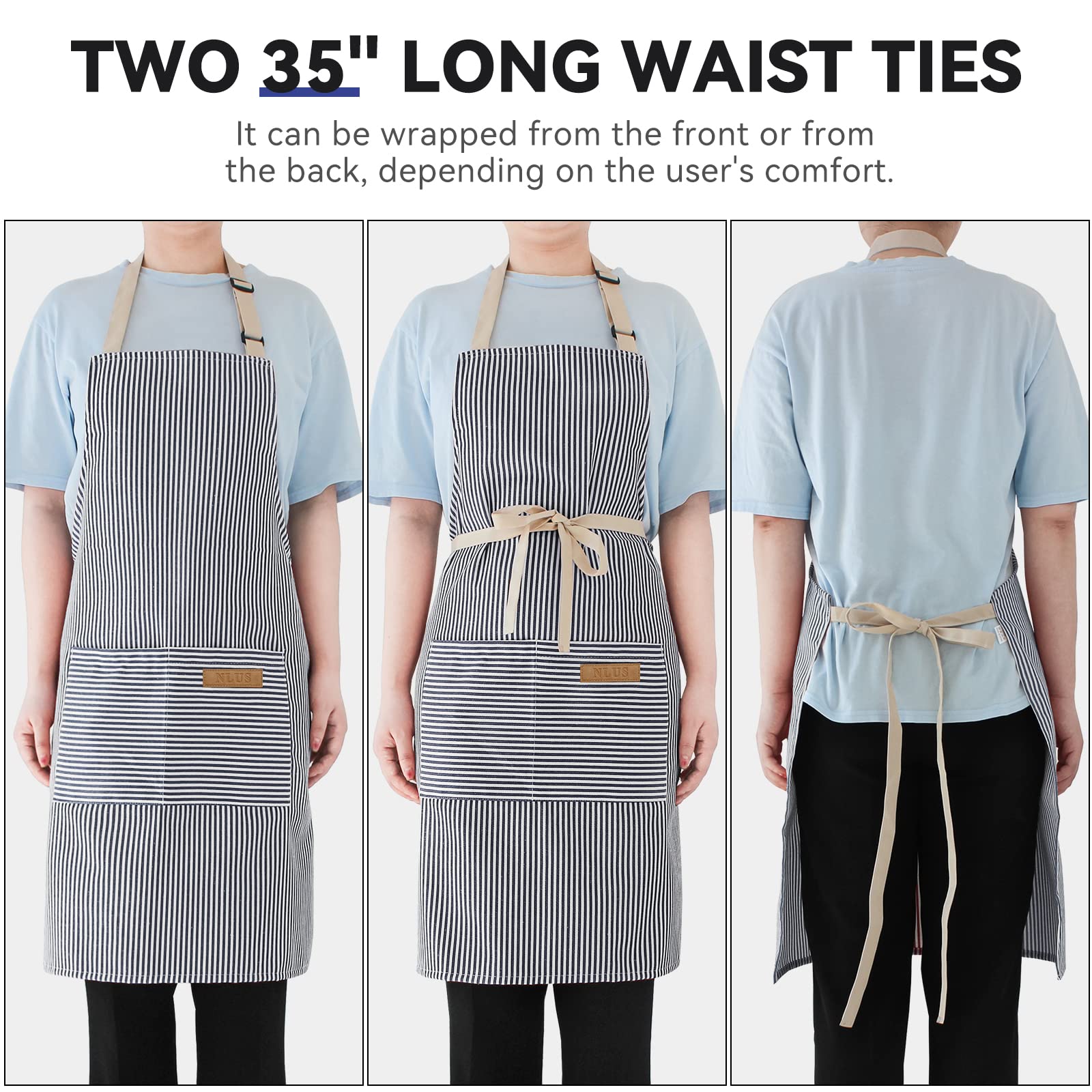 NLUS apron in a busy kitchen keeps tools within reach.