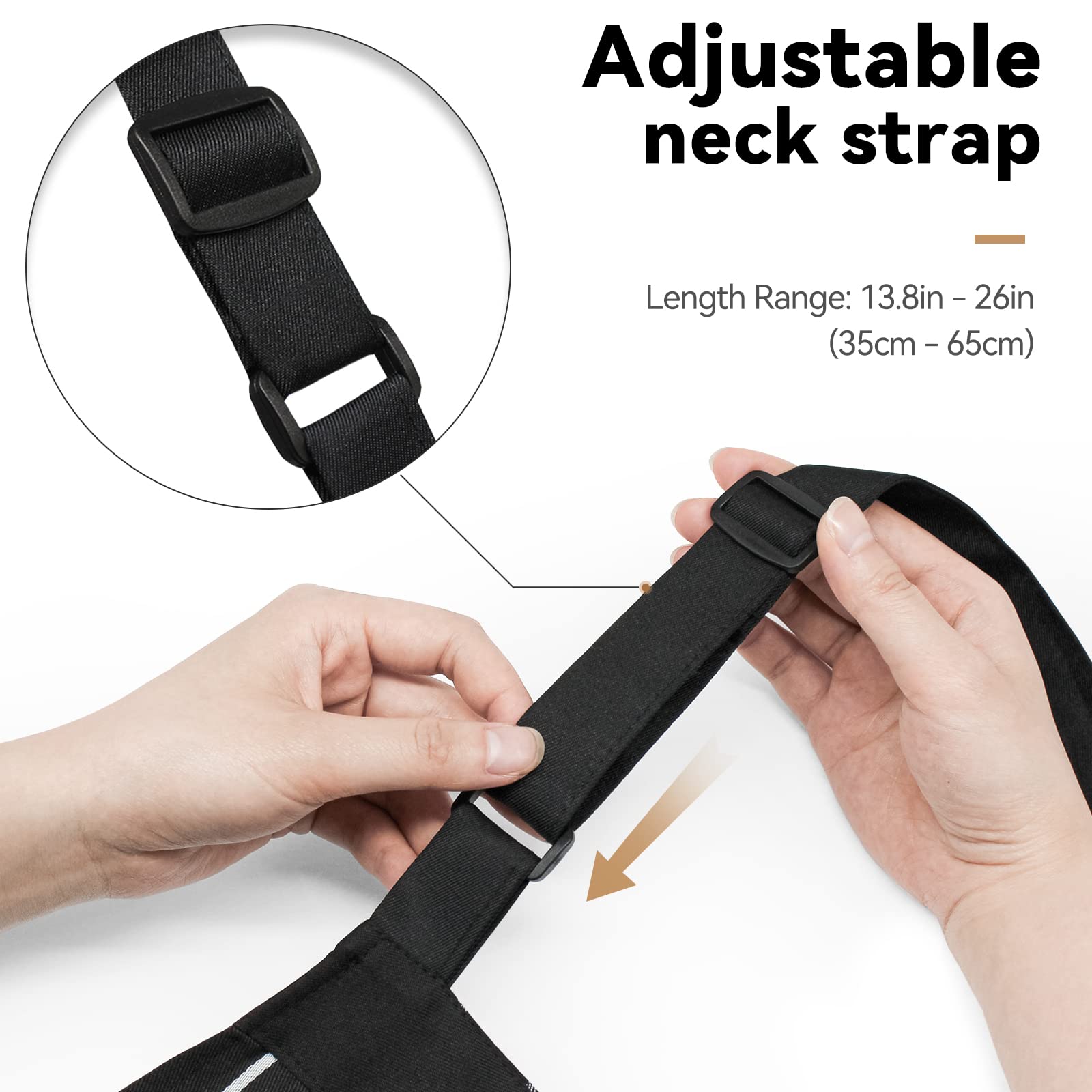 NLUS dual 35 inch waist straps allow flexible wrap from front or back
