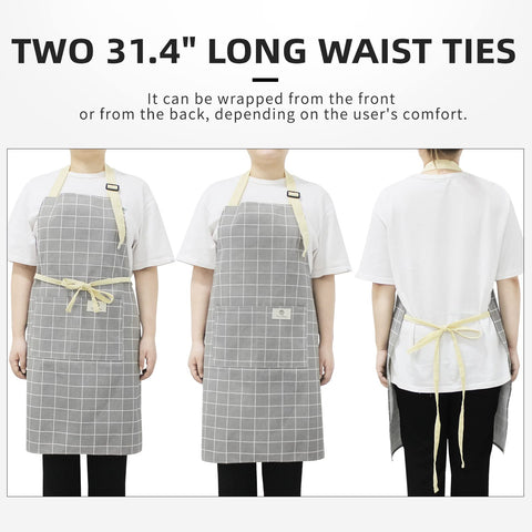 NLUS two-pocket design apron to organize utensils and recipe cards