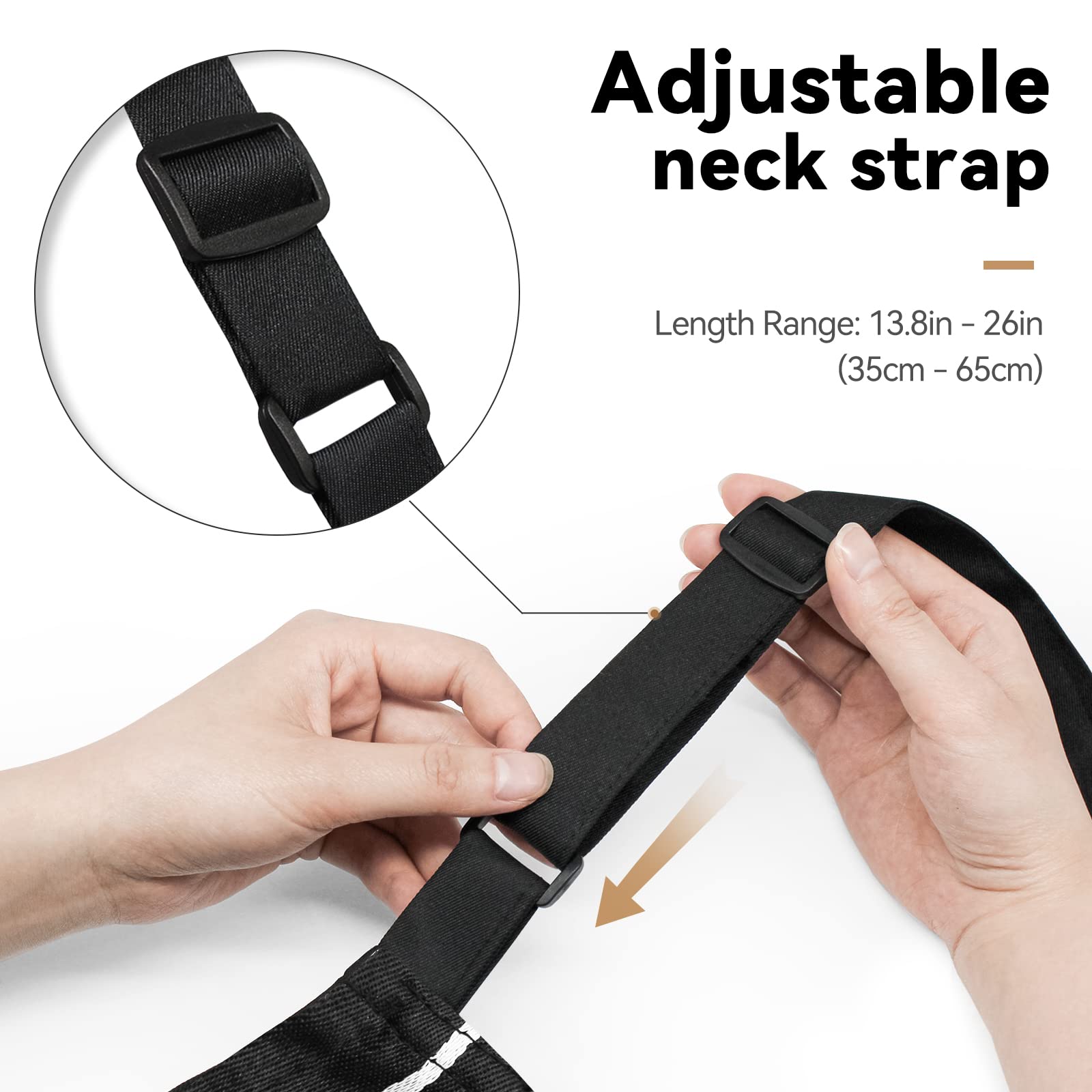NLUS two-pocket design keeps phones and thermometers within easy reach during tasks