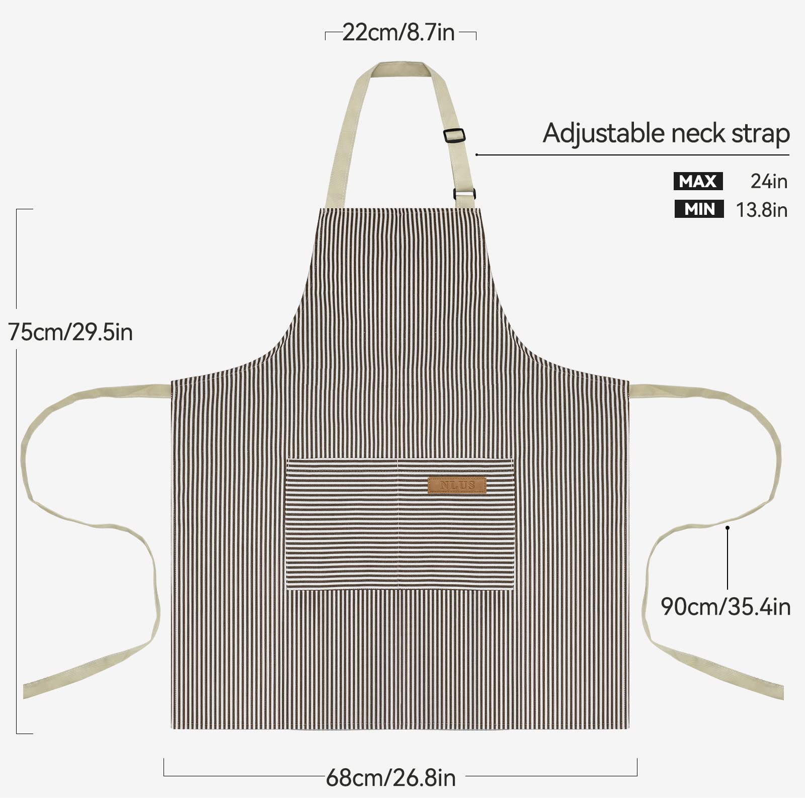 NLUS waist straps extended illustrating secure wrap during cooking