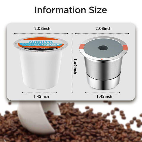 NOALTO two pack of reusable K cups for home brewing