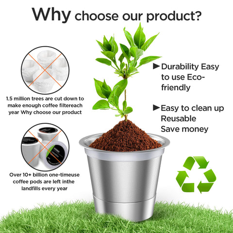 NOALTO dishwasher safe reusable K cup for easy cleaning