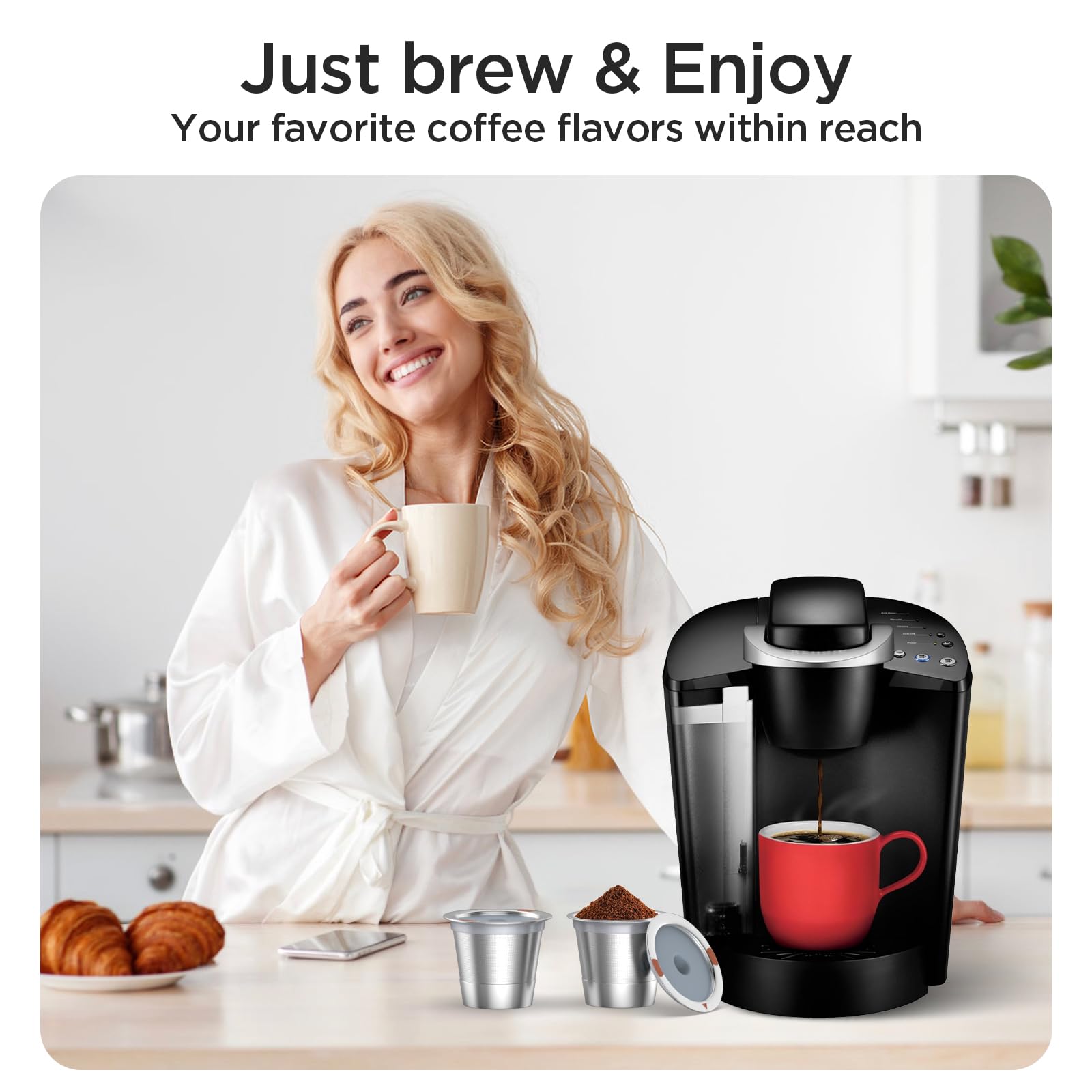 NOALTO easy fill and reuse K cup for daily coffee