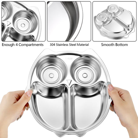 Noamus 304 stainless steel portion-control tray for durable, rust-resistant serving.