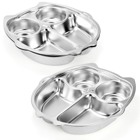 Noamus adult-friendly portion plate 9-inch for snacks and meals.