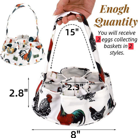 Noamus canvas egg basket with cushioned bottom protects eggs during transport