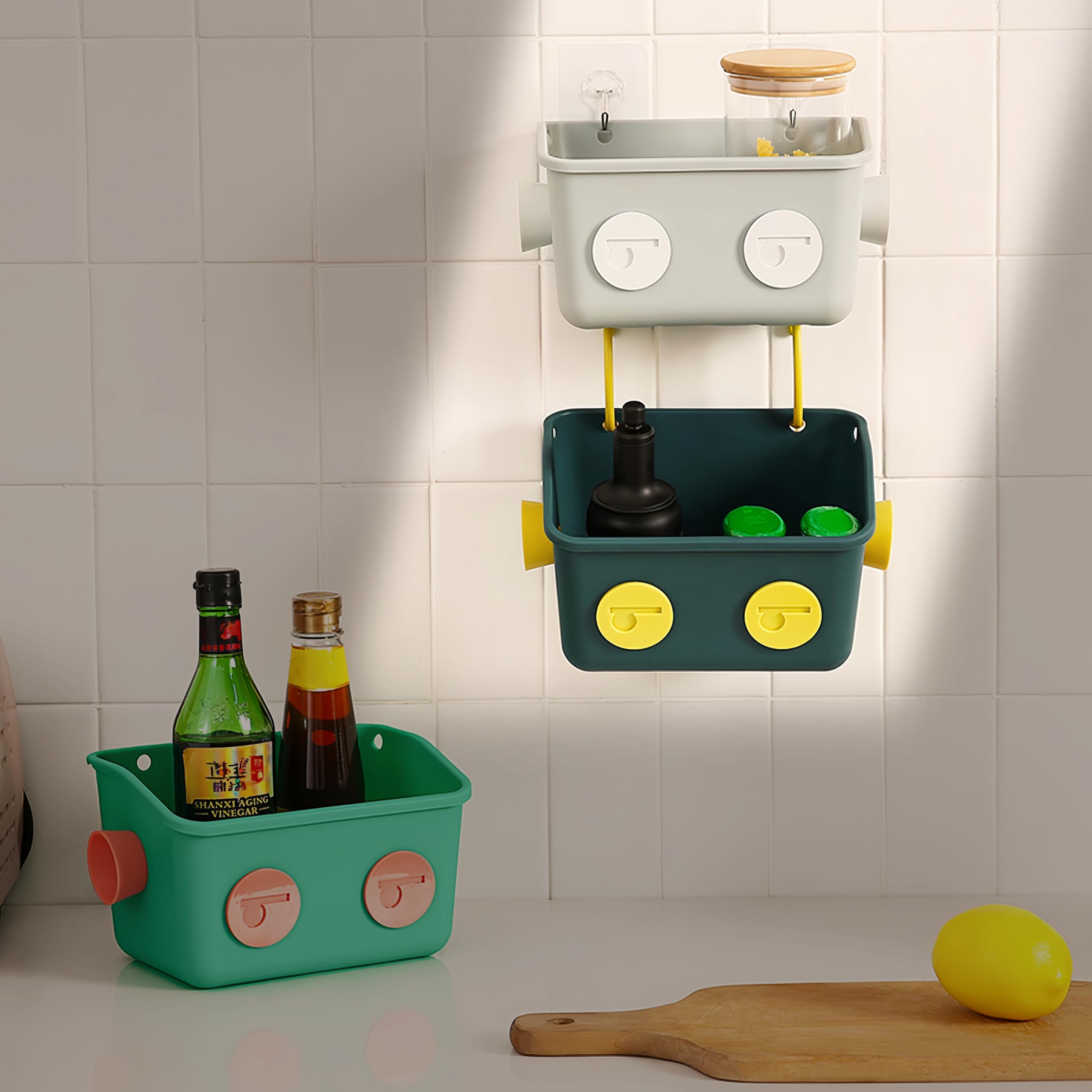 Noamus compact organizer for bathrooms and kitchens, versatile storage solution