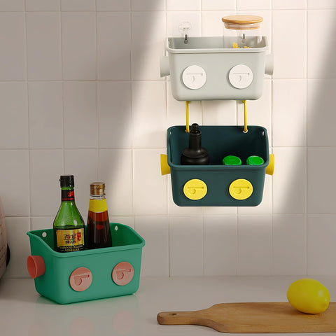 Noamus compact organizer for bathrooms and kitchens, versatile storage solution