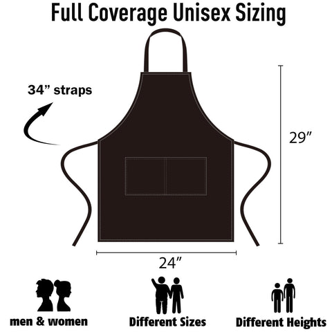 NOBONDO red bib apron with front pockets ideal for prep and organization.
