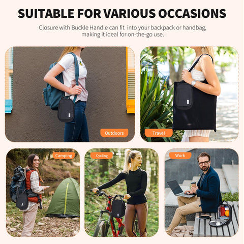 NOL insulated lunch bag material-closeup highlights water-resistant nylon durability