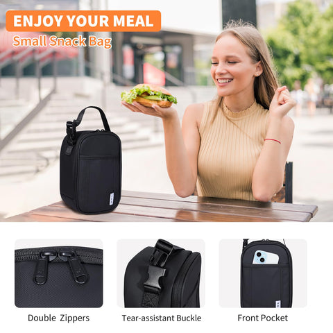 NOL insulated lunch bag shoulder-carry strap enables hands-free commuting