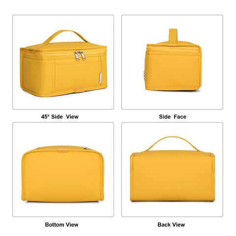 NOL mini lunch bag held for scale demonstrates compact size for work.