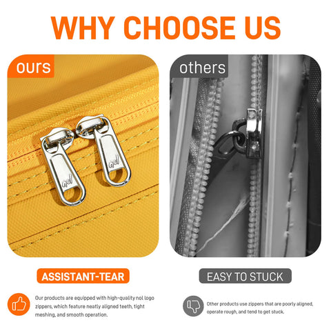 NOL mini lunch bag zipper detail emphasizes smooth, durable closure.