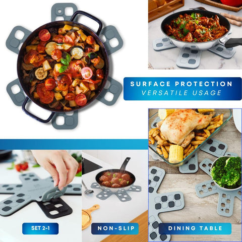 NOMADCHEF pan dividers for stacking blue keep cookware organized and scratch-free.