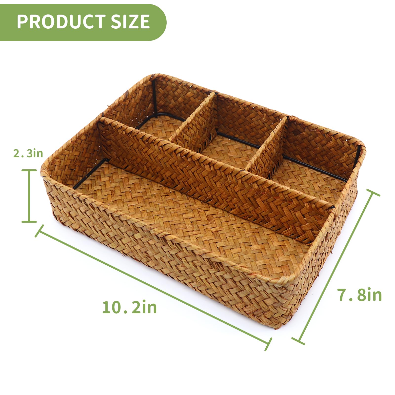 Nonam countertop organizer blends rustic texture with modern organization.