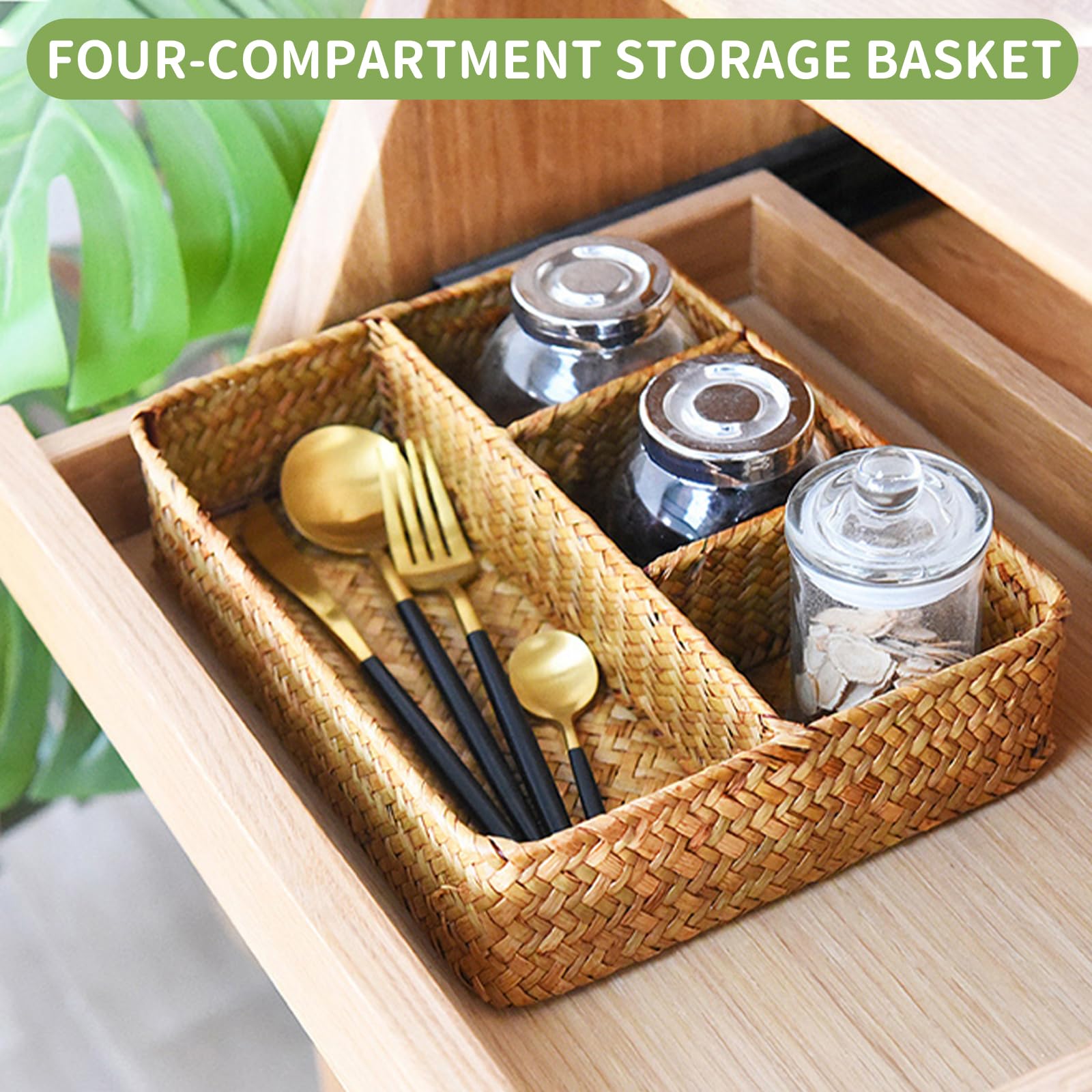 Nonam storage basket for pantry and kitchen helps tidy items in style.