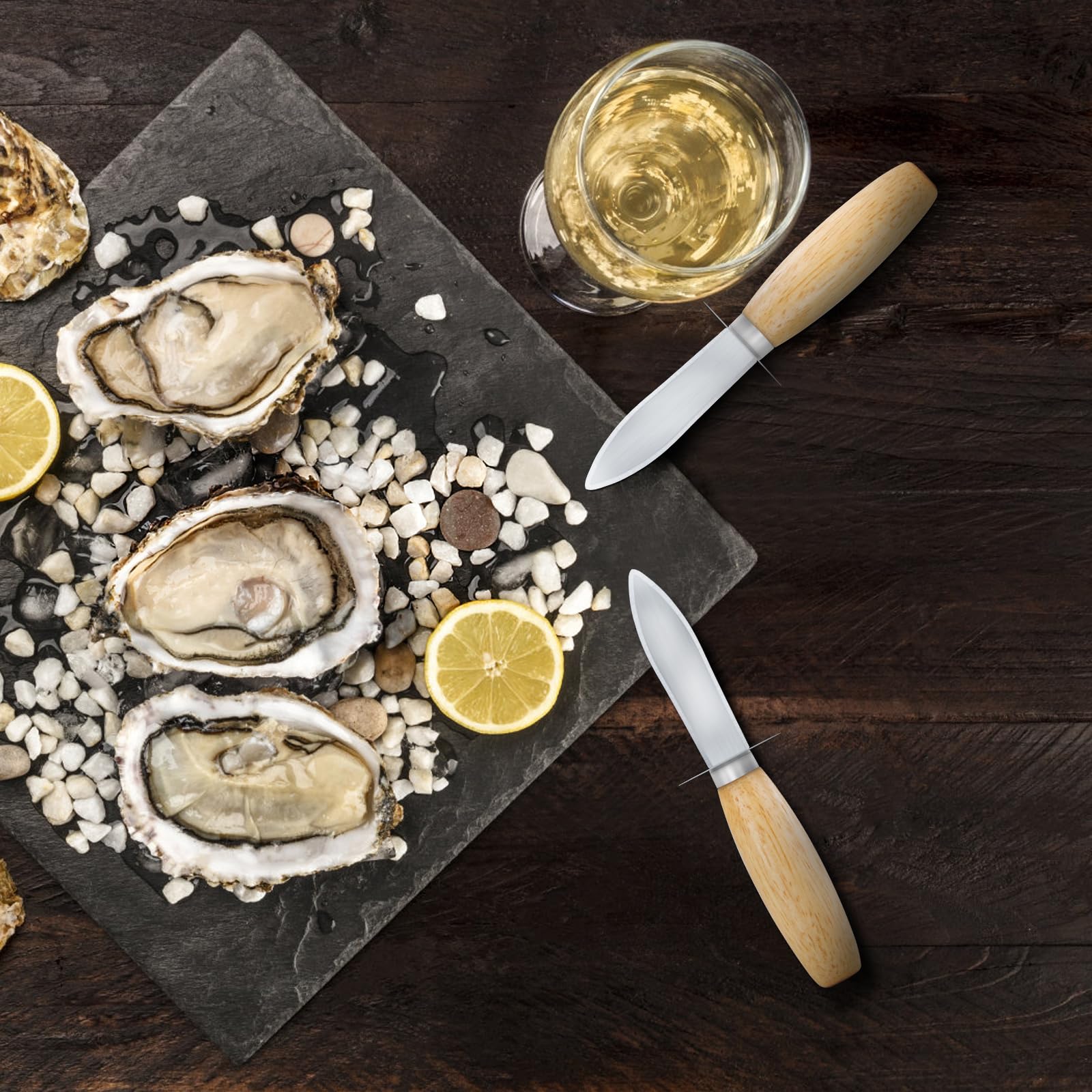 Nonley Oyster Shucking Knife ergonomic grip provides confident handling during extended shucking