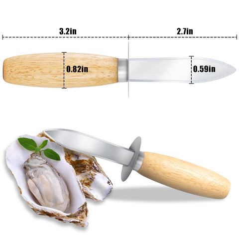 Nonley Oyster Shucking Knife stainless blade opens all shells smoothly for efficient prep