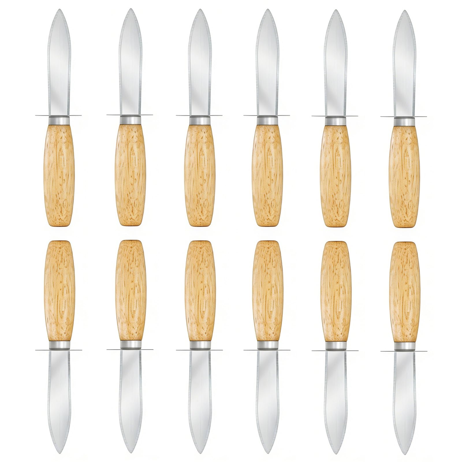 Nonley Oyster Shucking Knife with wood handle for secure, comfortable grip during shell openings