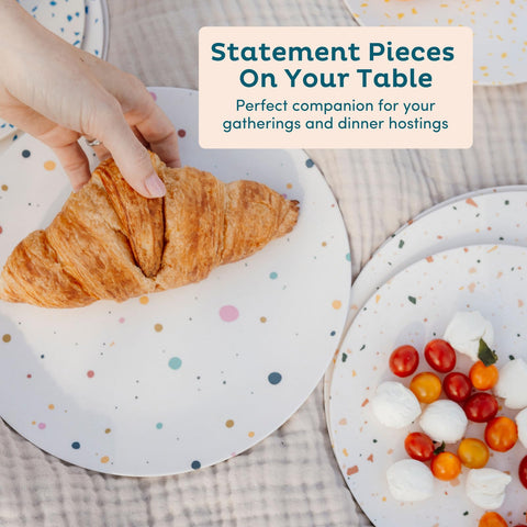 Nook Theory bamboo plates on dining table, stylish yet practical for everyday meals