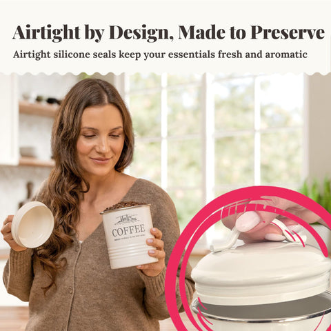 Noonberry sugar canister protects crystals from moisture