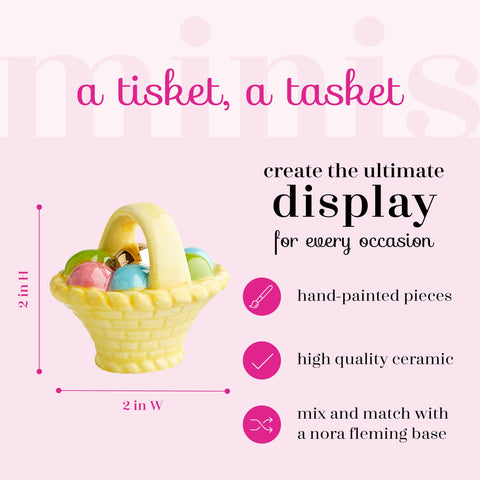 Nora Fleming spring mini with hand-painted detail for charming centerpieces.