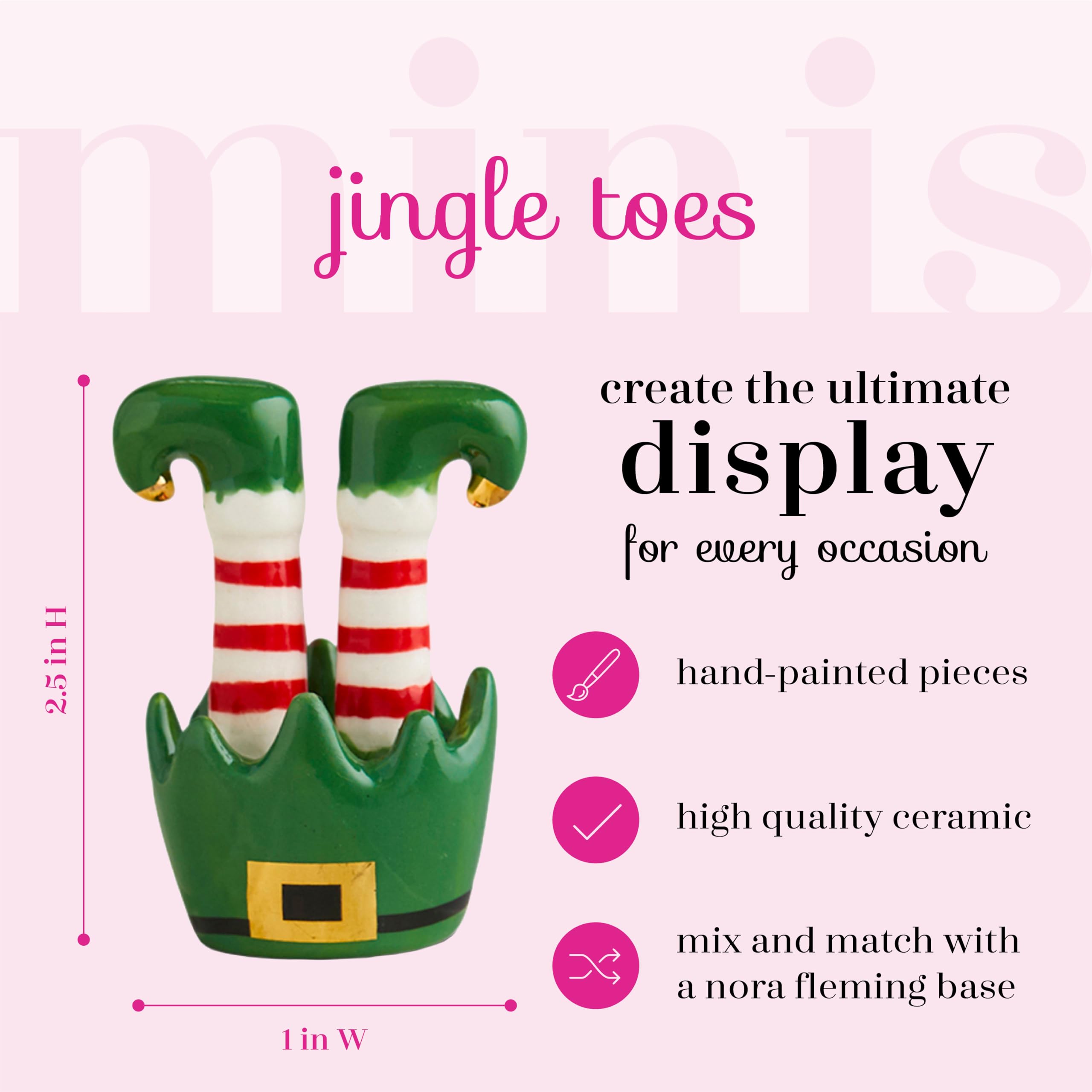 Nora Fleming winter minis ceramic base piece adds stability and charm to holiday centerpieces.