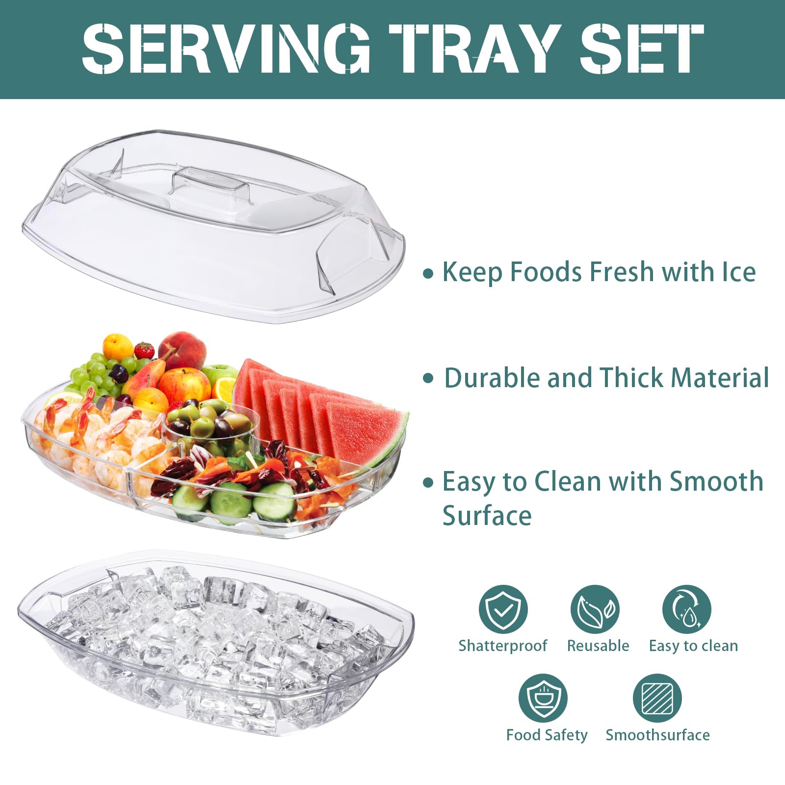Norar ice-bottom-tier tray enhances cooling for longer-lasting snacks