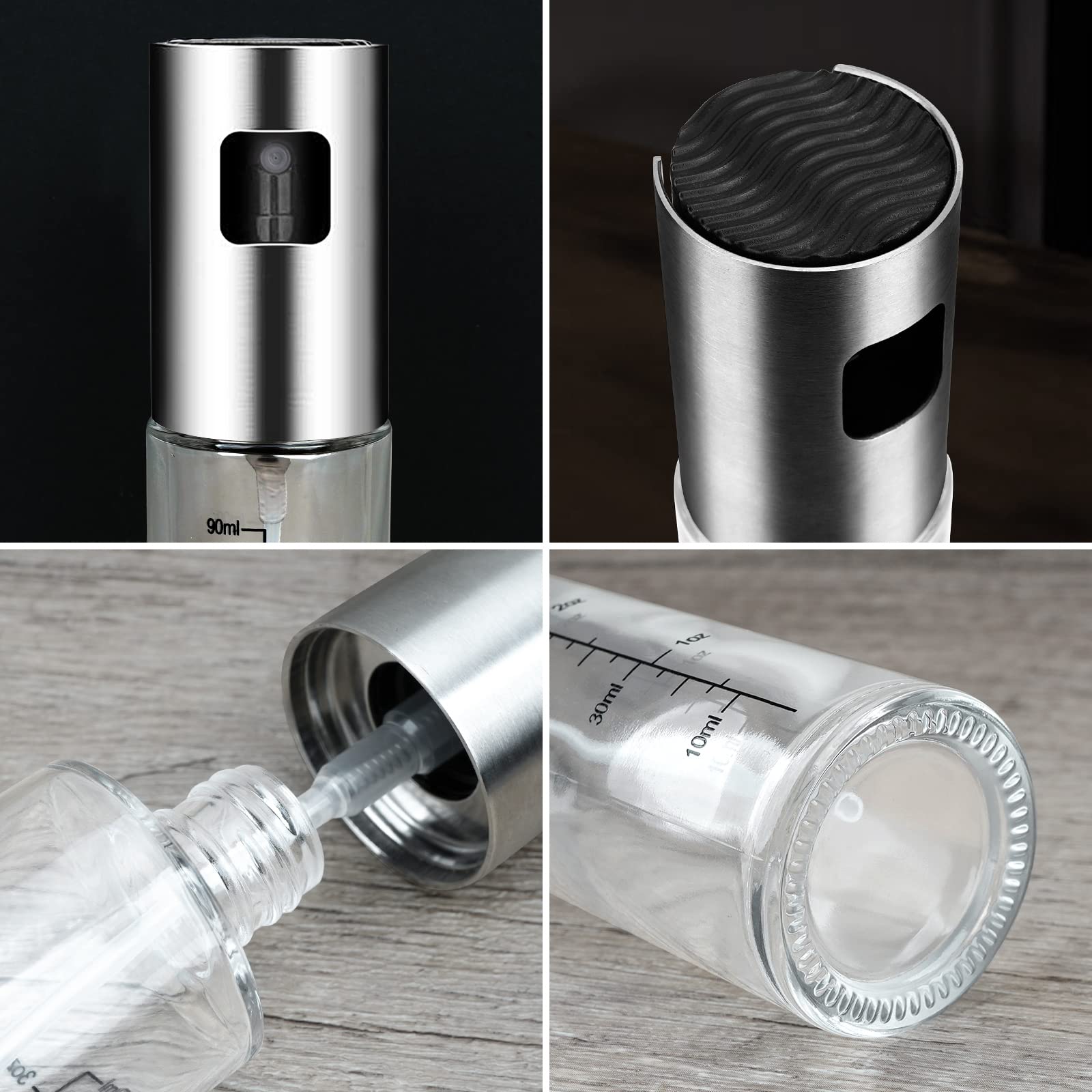 NORBASE oil sprayer with 100ml glass bottle enables measured oil use.