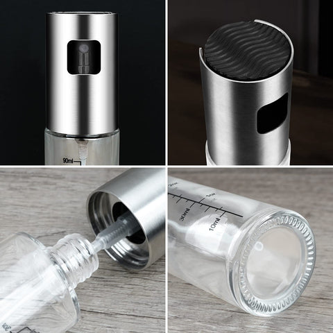 NORBASE oil sprayer with 100ml glass bottle enables measured oil use.